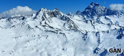 Le Mont Viso depuis la Pointe des Sagnes Longues