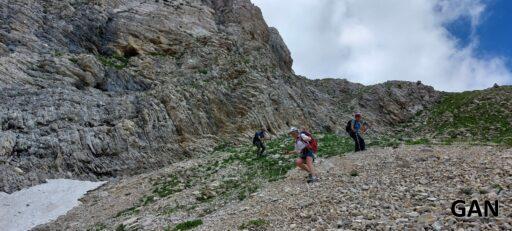 La descente vers le Pas du Follet